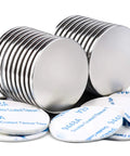 MIKEDE 20-pack neodymium disc magnets with double-sided adhesive, 1.26 in diameter, 0.08 in thick