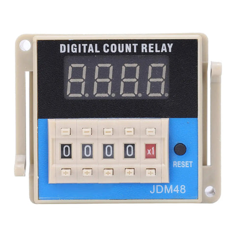 Pro Grade Time Delay Relay Timer Adjustable Cycle Control Module JDM48 11 For Industrial Machinery And Automation Systems AC380V Durable Plastic Housing digital count relay front view