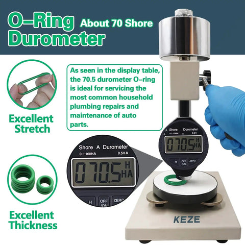 O-ring durometer test display for 595 Piece Air Conditioning O Ring Kit With 36 Sizes Rubber O Rings For Automotive AC Compressor Repair