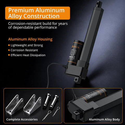 Beefy Heavy Duty 12V Linear Actuator Generating 3000N Force 660 Lbs Push Pull Electric Motor Cylinder with Aluminum Alloy Housing