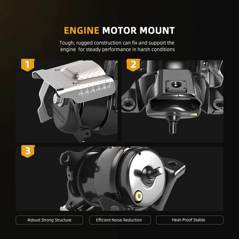 Engine Motor Mount Set for Escalade ESV 2015 to 2019 Silverado 1500 2014 to 2018 Yukon 2015 to 2019 front and side view