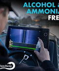 Person using Crystal Clear Ammonia Free LCD Screen Cleaner Kit For Sonar And GPS Displays with bottle near screen.
