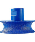 3 Inch Diamond Grinding Wheel Five Eighth To Eleven Thread U Shaped Stone Polishing Tool For Angle Grinders close-up view with textured surface.