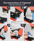 Step-by-step instructions for Tapetool Garden Plant Tying Gun with Twelve Tape Rolls Staples and Replacement Blade Easy Tie Durable Tool