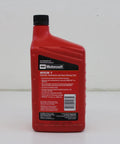 Back view of red 16 oz bottle of Mercon V Automatic Transmission Fluid And Power Steering Fluid For Ford Lincoln Mercury Vehicles.