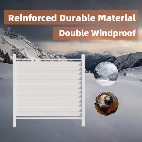Reinforced White Vinyl Privacy Screen Panel Kit Built To Last 36 W X 45 H Tough As Nails Windproof Louvered Fence Shield