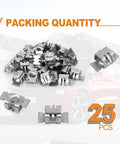 25 Piece Set Of Righteous Front Bumper Specialty Nuts And Fender Liner Panel Clips That Lock Down Tight For Gm Vehicles Featuring Direct Oem 11609952 Replacement With Knockout Fitment And Bulldog Grip For Stress Free Underbody Work, assorted metal fasteners.