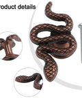 Snake Shaped Cabinet Knobs And Drawer Pulls In Zinc Alloy With Ancient Red Bronze Finish, 52x27x24mm, screw included