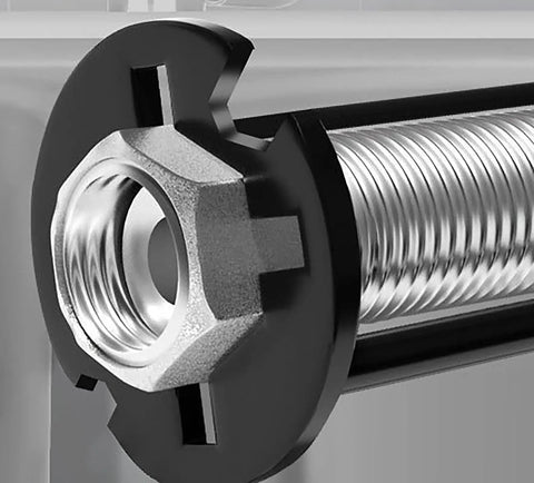 Close-up of Two Pack 4 In 1 Sink Wrenches Carbon Steel Outer Hex Nut Wrenches showing hex nut engagement design
