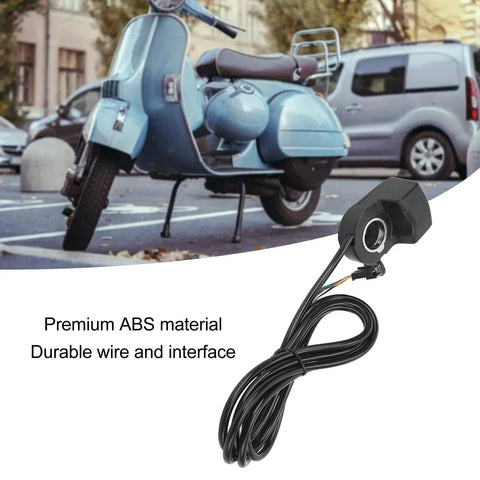 Thumb Throttle For Electric Bikes And Scooters With Battery Display 36V 48V Power Accelerator 65 Inch Cable Fits 22mm Handlebars Easy Install On Seven Eighths Inch Bars Smooth Response Speed Control