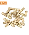 Invisible Brass Barrel Hinges For DIY Keepsake Boxes And Cabinets, 18 Pack Concealed Hinges 25x5mm, rust resistant copper hinges