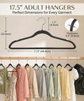 Plastic Hangers 50 Pack Heavy Duty Non Velvet Slim Hangers with 360 Degree Swivel Hook in use with hanging clothes