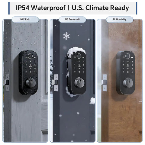 Heavy Duty Smart Deadbolt Door Lock Featuring Dope Fingerprint Scanning Kicking Stubborn Physical Keys To The Curb For Zero Stress App Managed Wifi Entry And Sleek Matte Black Exterior Today