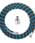 Six Foot Nylon Braided Airbrush Hose With Slick Zero Drip Airflow And Dual 1/8 Inch Ports Plus 1/8 Male To 1/4 Female Fitting