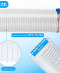 Heavy Duty 4 By 50 Feet Flexible PVC Hose Kicks Up Sawdust Clean With Puncture Resistant Build For Smooth Suction And Easy Tool Hookups In Every Workshop Setup, showcasing size and thickness details.