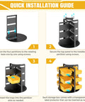 Quick installation guide for Rotating Hardware Storage Bins With 12 Compartments For Nuts, Bolts, Screws And Small Parts.