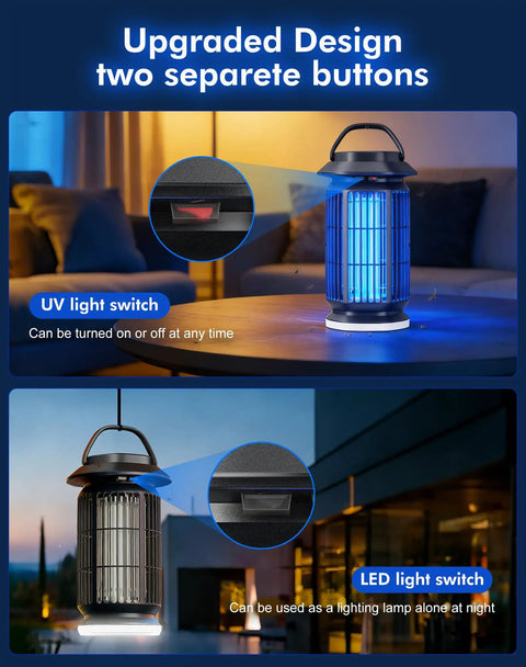 Beast 4000V Outdoor Bug Zapper With Built In Night Light Electric Mosquito Killer Waterproof ABS Shell on a table indoors