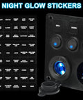 All In One 5 Gang Rocker Switch Panel With Type C And QC 3.0 USB Digital Voltmeter 12V Outlet Pre Wired With Circuit Breakers