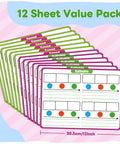 12 Pack Phonemic Awareness Dry Erase Cards 9 By 12 Inch for sound, syllable, and phonics practice showing size and design details.