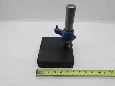 Granite Indicator Base And Comparator Stand With A Six By Six By Two Inch Platform And A Seven And A Half Inch Tall Rod for machinist metrology