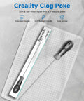 0.4mm Needle Clog Poke Pro Grade For 1.75mm 3D Printer Nozzles Stainless Steel Cleaner Kit displayed on packaging