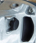 Close-up of Premium Electric Angle Grinder Replacement Parts with Comfortable Grip, showcasing metal housing and safety switch.