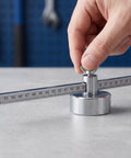 Hand adjusting Portable Torch Circle Cutting Guide Roller Wheel Compass for Oxyacetylene and Plasma Torches on metal surface