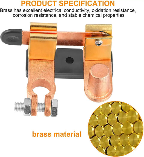 Beefy Heavy Duty Battery Disconnect Switch Knife Blade 12V 24V with brass material for durability and corrosion resistance