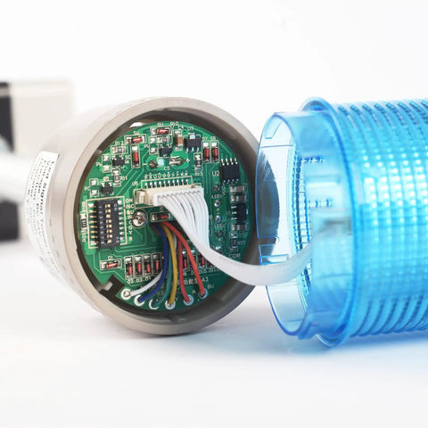 Top Notch Four Stack Led Andon Tower Light With Built In Buzzer For Industrial Workstations Providing Dead Reliable Visual Status Signaling To Kickstart Production Lines And Give Your Lean Workflow A Serious Edge