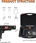 Heavy Duty Induction Heater Tool Featuring 2500 Watts Magnetic Heat For Quickly Zapping Through Rusty Bolts And Stripped Nuts Includes Four Interchangeable Coils and carry toolkit in box.