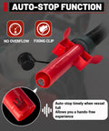 Portable Fuel Transfer Pump With Dual Power Options Battery Powered Or Usb Type C Power Delivery Auto Stop Gas Pump nozzle with auto-stop function, fixing clip, and no overflow indicators visible.