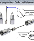 7 Piece Grease Gun Needle Tip Kit With 3 Nozzles, Needle Dispenser, Metal Design, Includes Wear-Resistant Needle and NPT Thread