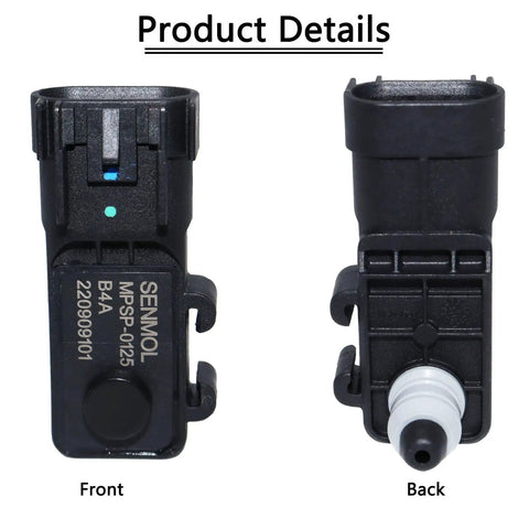 Front and back view of Fuel Tank Pressure Sensor Replacement For Buick Allure 2008-2010, Enclave 2014-2018, LaCrosse 2008-2016, Regal 2011-2017, Cadillac CTS 2009-2017, Escalade 2008-2014, SRX 2008-2014 OE 13502903 Compatible