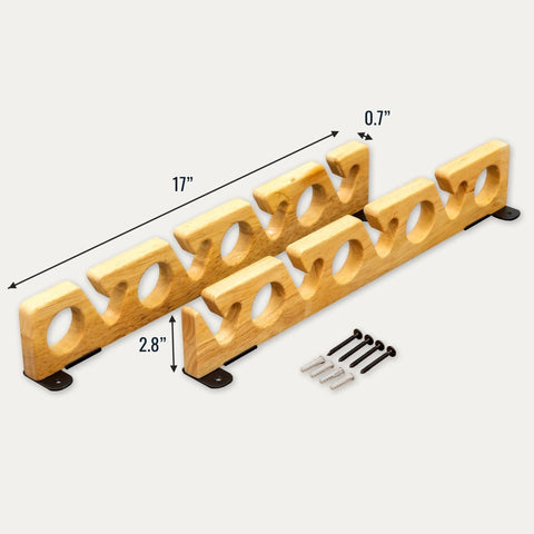 Stillwater Fishing Pole Holders For Garage Wall And Ceiling Storage Rack Holds 8 Rods Or Combos Up To 40 Lbs In Solid Wood