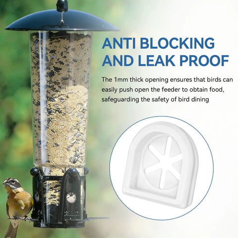 Perky Pet Bird Feeder Replacement Ports For 334-1SR Squirrel Proof Model With FlexPort Accessories. High-Quality Durable Parts To Keep Your Feeders Running Smoothly And Attract More Birds Without Damage Or Clogs In The Feeder System Easily.
