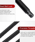 Steel ball lock and threading details of Solid Valve Spring Compressor C Clamp Service Kit For Easy Valve Spring Removal And Replacement