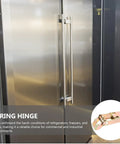 Heavy Duty Freezer Hinge Set With Spring And Outer Shell Cover for commercial refrigerators and cold storage doors.