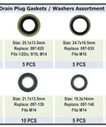 100Pcs 12 Types Metal And Rubber Drain Plug Gasket Set With 12 Sizes For Cars And Trucks Universal Oil Pan And Drain Plug