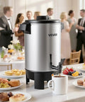 Big Batch 152 Oz Coffee Urn For Catering And Parties With Dripless Faucet 1090W Quick Brew Auto Temperature Control Keeps Coffee Hot Makes 30 Cups For Church Restaurant And Events on banquet table