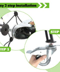 Installation process for Set Of 4 Heavy Duty 3 Inch Swivel Caster Wheels With Drop Dead Quiet Bearings and Secure Threaded Stem Mount.