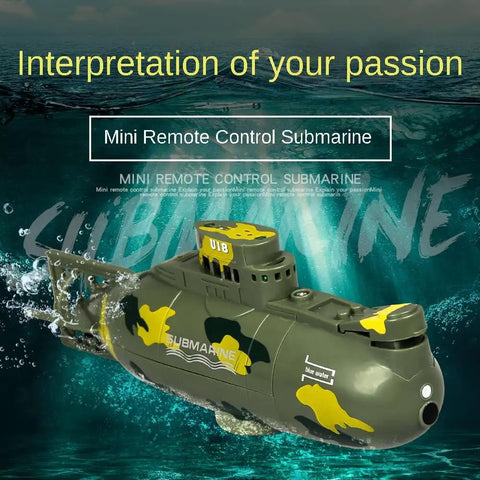 Rad Military Style Nuclear Submarine RC Toy for Kids Realistic Camouflage Dive Float and 360 Degree Spin 6 Channel Remote