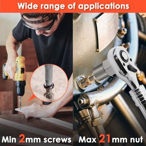 Damaged Screw Extractor Set For Stubborn Fasteners, 2-21mm in use for removing rusted and rounded screws in DIY and mechanical tasks