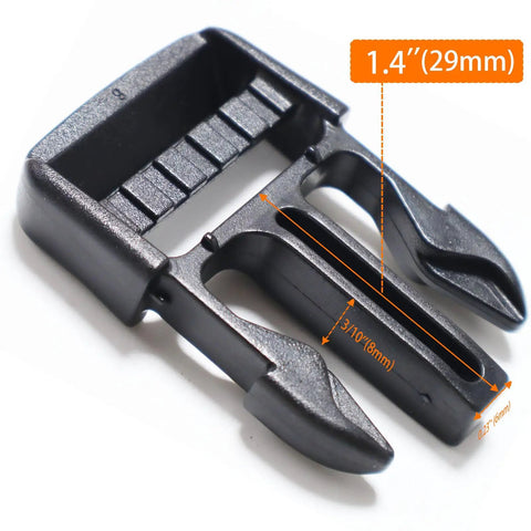One Inch Quick Release Plastic Buckle For Webbing Straps Heavy Duty 25mm Side Release Buckle With Dual Adjustable No Sewing Needed