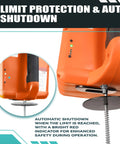 Orange 3-in-1 electric hoist winch with 1500W motor and 1500 lb capacity; wired/remote control