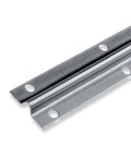 Stainless Steel Sliding Glass Door Track With Screw-Down Lower Inverted V Bottom For Sliding Screen Doors Satin Anodized Finish 72 Inch Length