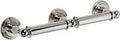 Polished Nickel Double Post Toilet Paper Holder With Solid Brass Construction, Spring Loaded Dual Roll Design, Easy Mount Hardware