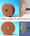 Boss Grade Heavy Duty Three Inch Brown Corundum Grinding And Polishing Replacement Wheel For Mini Bench Grinders with 75mm hole.