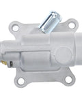 Direct Bolt On Aluminum Water Outlet Assembly With Coolant Sensor Plug And Go Upgrade Ditches Brittle OEM Plastic For Heavy Duty Aircraft Aluminum, side view.