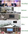 Four distinct rooms showcasing 12 Pack Soundproof Acoustic Wall Panels With Strong Adhesive Backing Textured Polyester Fiber Noise Reduction Tiles For Home Studio Bedroom Setup Snag Peaceful Vibes Right Now.