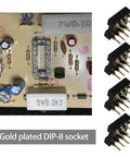 Gold Plated 8 Pin DIP IC Socket Adapter 2.54mm Pitch Straight Socket For OP Amp ICs 20 Pack Fits NE5532 Burr Brown LM